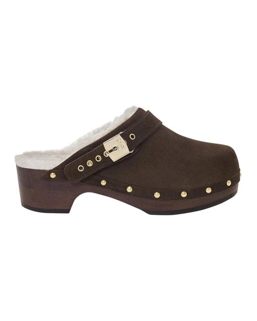 Scholl Brown Clogs