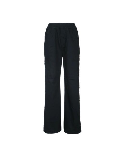 Pinko Broeken ,Zwart ,Denim Denim Jeans Met Kanten Zijband in het Black