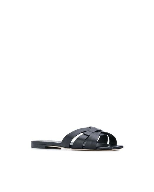 Saint Laurent Blue Sliders