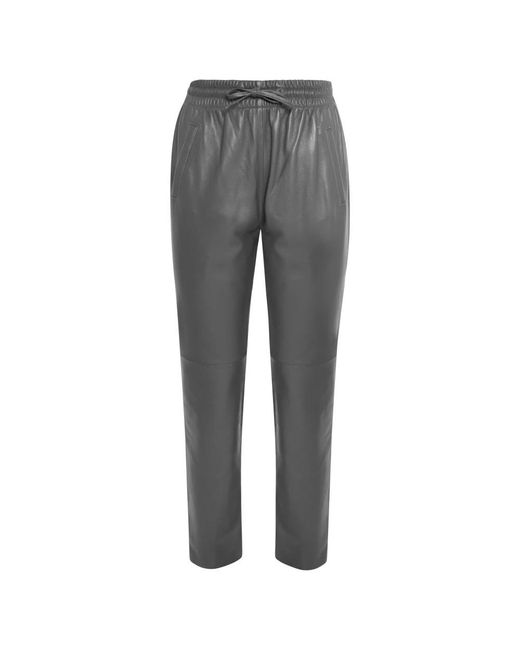 Oakwood Gray Leather Trousers