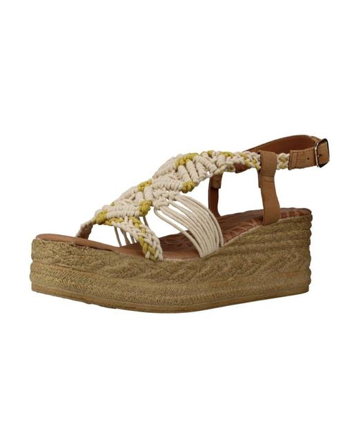 MTNG Natural Elegante keilsandalen mit schnallenverschluss