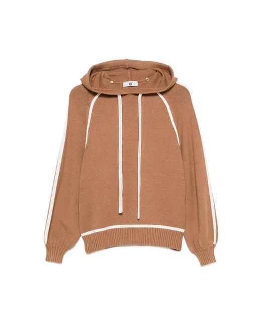 Twinset Elegante Hoodie in het Brown