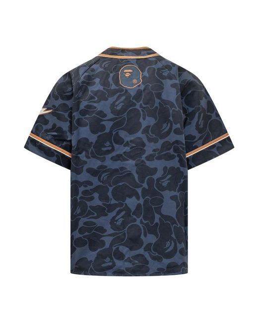 A Bathing Ape Blue Short Sleeve Shirts for men