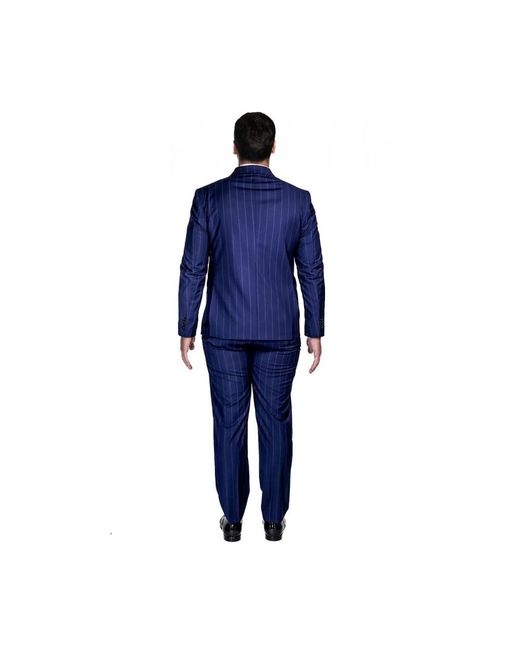 Bharnaba Blue Double Breasted Suits for men