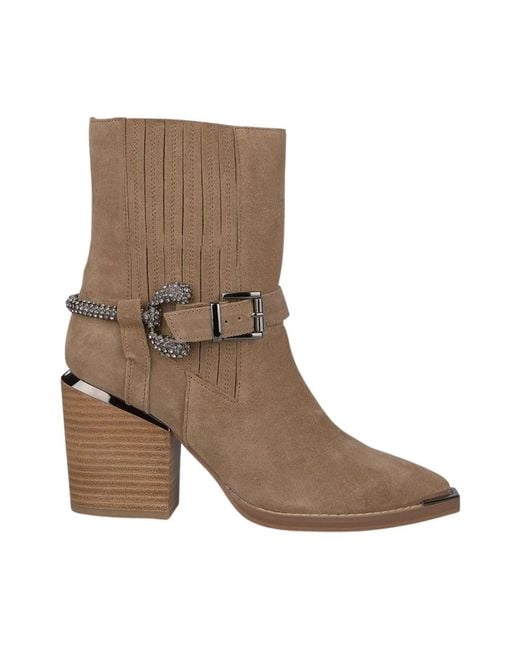 Alma En Pena. Brown Cowboy & Biker Boots