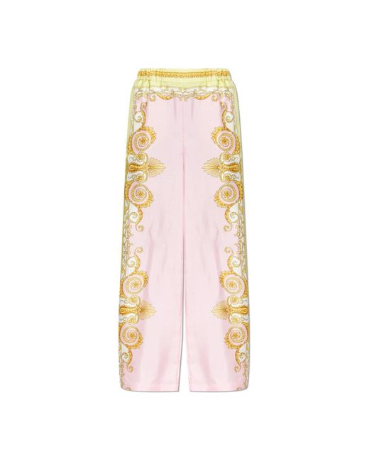 Versace Pink Wide Trousers
