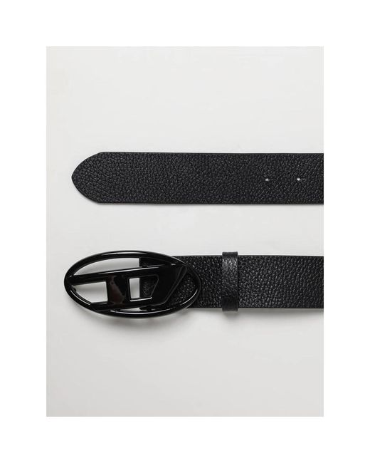 DIESEL Black Belts for men