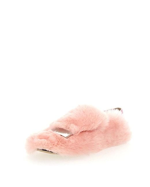 Sergio Rossi Pink Slippers