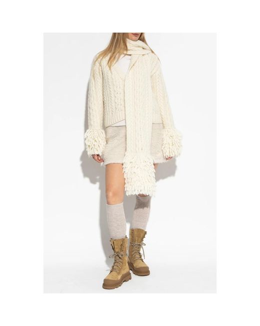 Moncler Truien & Vesten ,Wol Alpaca Blend V-Neck Cardigan in het White