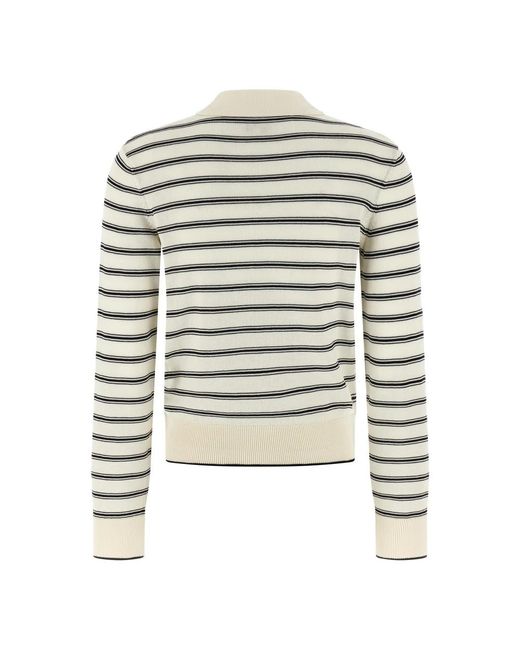 A.P.C. Truien & Vesten ,Veelkleurig ,Katoen Gestreept Katoenen Vest in het Gray