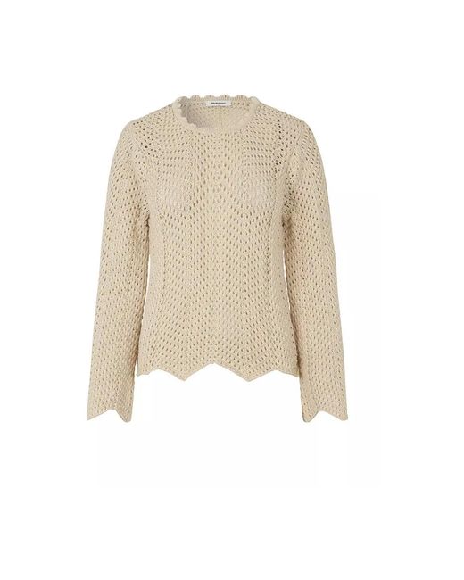 Modström Natural Cary O-Neck Strickware
