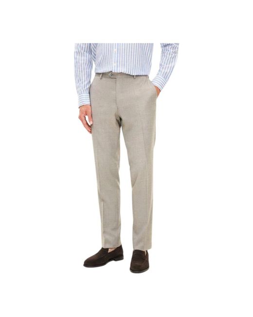 Oscar Jacobson Gray Suit Trousers for men