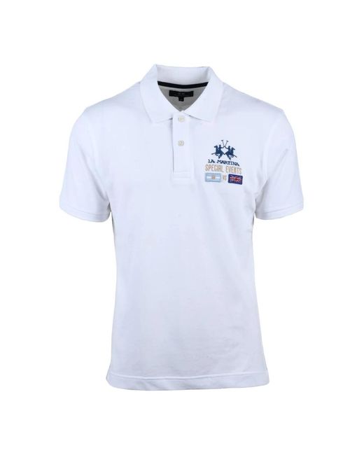 La Martina Blue Polo Shirts for men