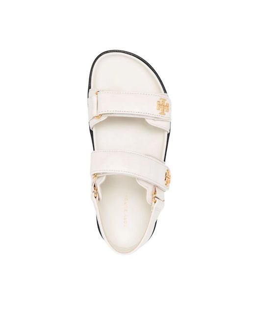 Tory Burch White Flat Sandals