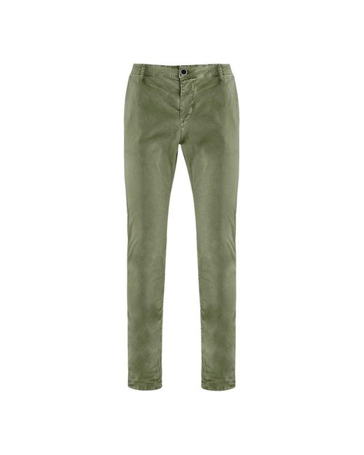 Bomboogie Broeken ,Groen ,Katoen Slim Fit Chino Broek in het Green voor heren
