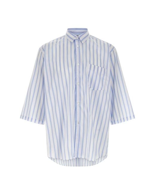 Comme des Garçons Blue Short Sleeve Shirts for men