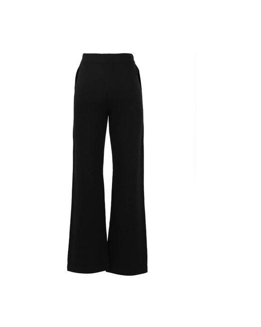 Not Shy Wide Trousers in het Black