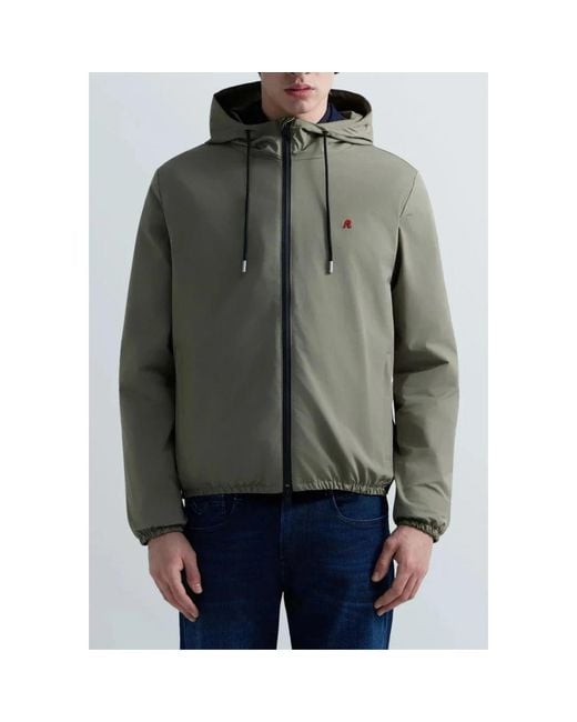 Replay Gray Light Jackets for men