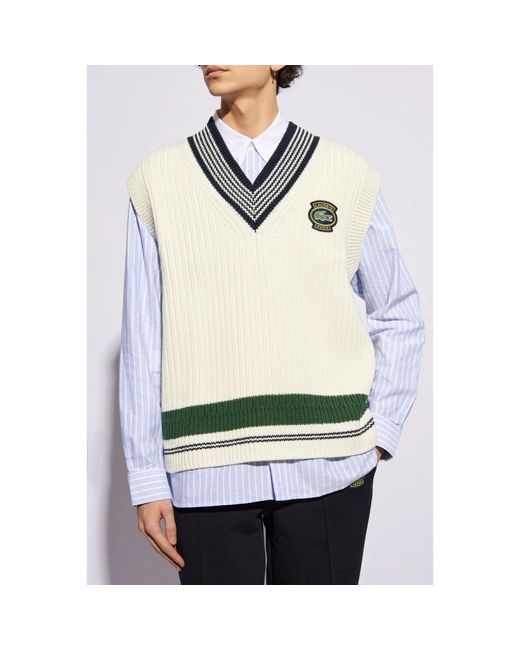 Knitwear > sleeveless knitwear Lacoste pour homme en coloris Green