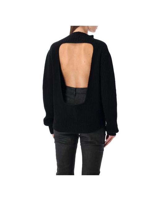 Rick Owens Black Round-Neck Knitwear