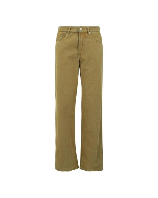 MM6 by Maison Margiela Green Straight Jeans
