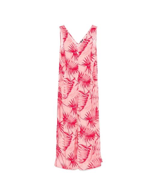 Liu Jo Pink Rosa Ärmelloses Kleid Mit Gürtel