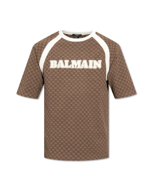 Balmain T-shirt Herren Farbe Braun In Brown