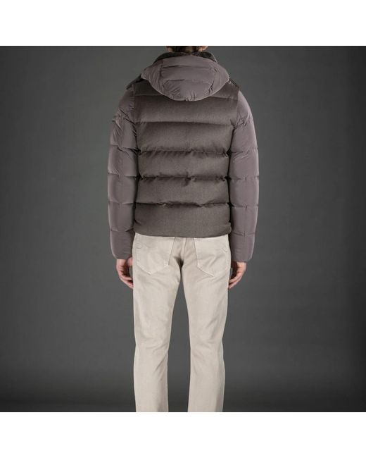 Moorer Brown Down Jackets for men