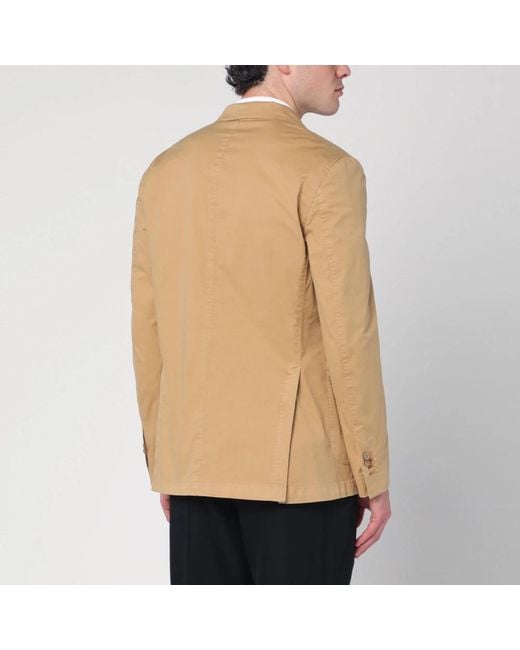 Santaniello Braune Baumwolljacke in Natural für Herren