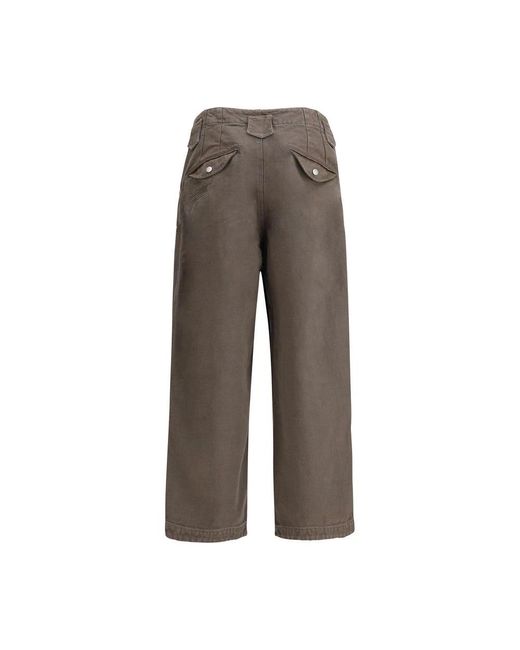 KENZO Katoenen Broek Met Dubbel Kniedesign in het Gray voor heren