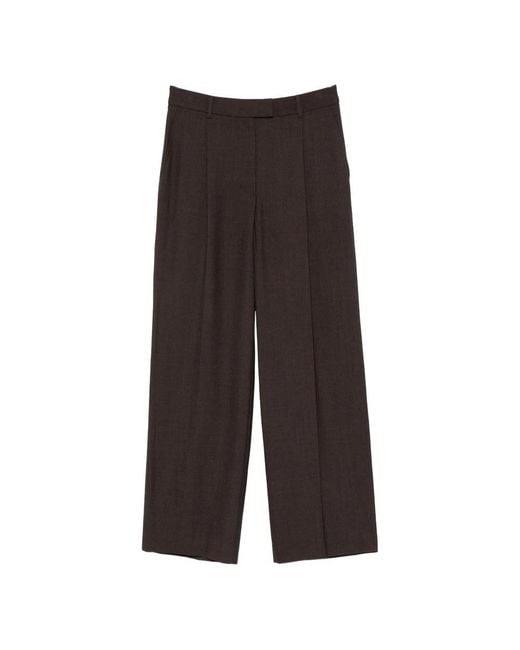 Low Classic Gray Wide Trousers