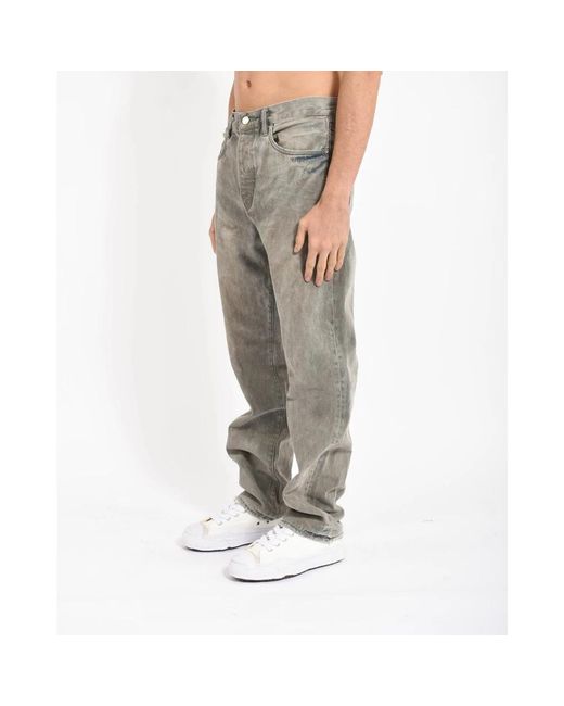Purple Brand Gray Straight Fit Jeans for men
