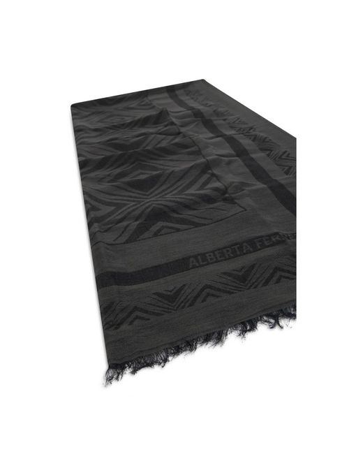 Alberta Ferretti Black Winter Scarves