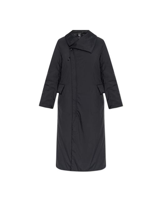 Y-3 Black Single-Breasted Coats