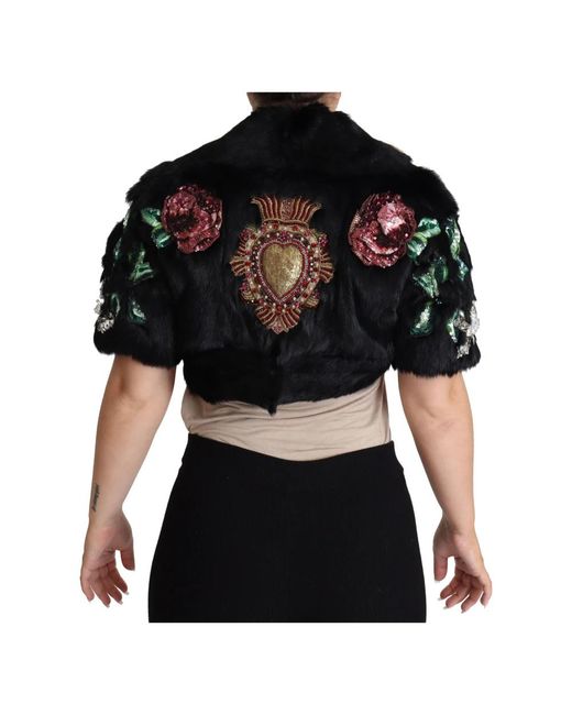 Dolce & Gabbana Cropped Jas in het Black