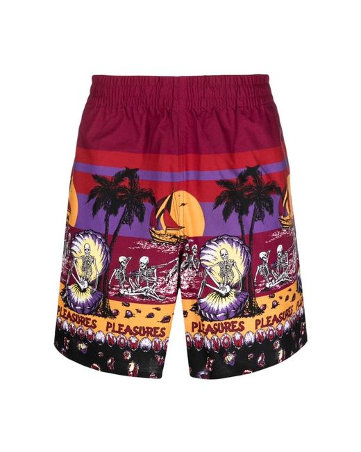 Casual Shorts Pleasures de hombre de color Red