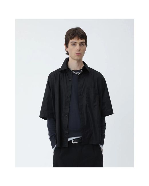 Won Hundred Black Short Sleeve Shirts for men