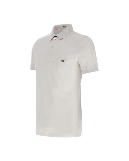 Fay White Polo Shirts for men