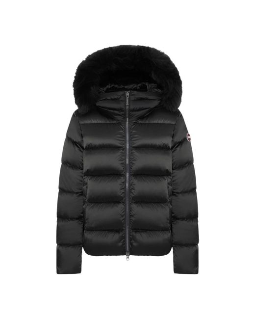 Colmar Zwarte Pufferjas Met Hoge Hals in het Black