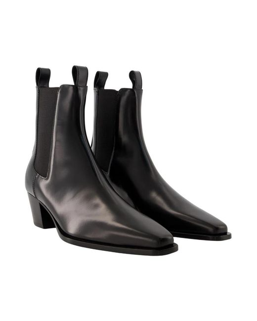 Totême  Black The City Ankle Boots Leather