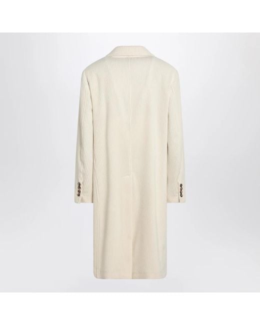 Brunello Cucinelli Single-Breasted Coats in het Natural voor heren
