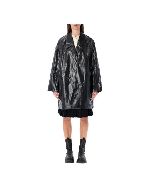 Single-Breasted Coats Low Classic en coloris Black