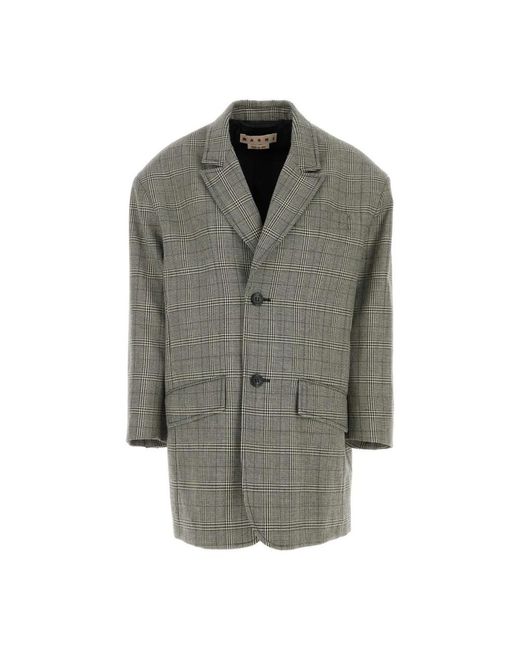 Marni Gray Single-Breasted Coats