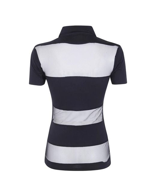 Coperni Gestreept Transparant Polo Top in het Blue