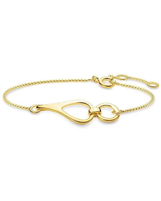 Thomas Sabo Accessoires ,Geel ,Damesarmband Heritage 925 Sterling Zilver Verguld Geelgoud A1856-413-39-L19V in het Metallic