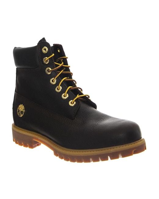 Timberland Black Lace-Up Boots for men