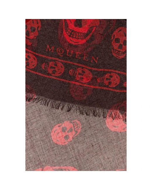McQueen Red Scarves for men