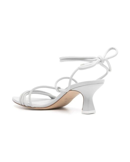 3Juin White High Heel Sandals
