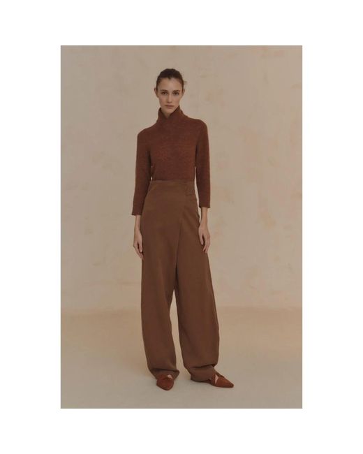 Cortana Brown Tapered Trousers