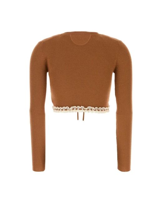Chloé Brown Kamelwollpullover